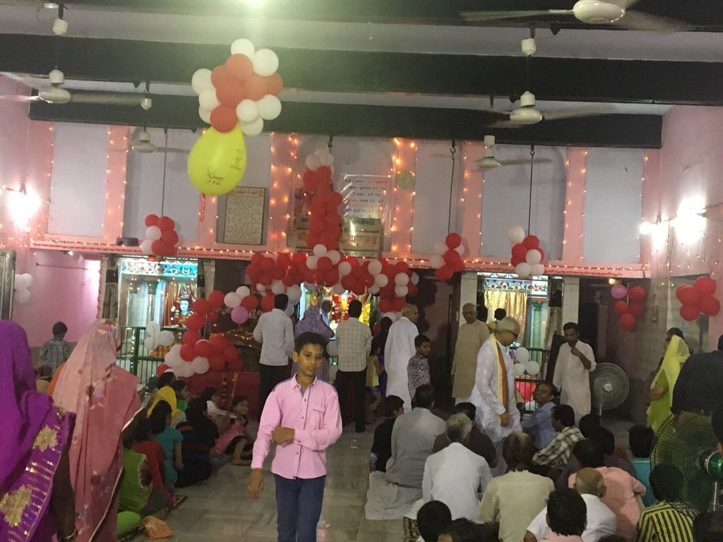 Festival gathering in the hall