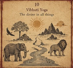 Plate 10 — Vibhuti Yoga: The divine in all things