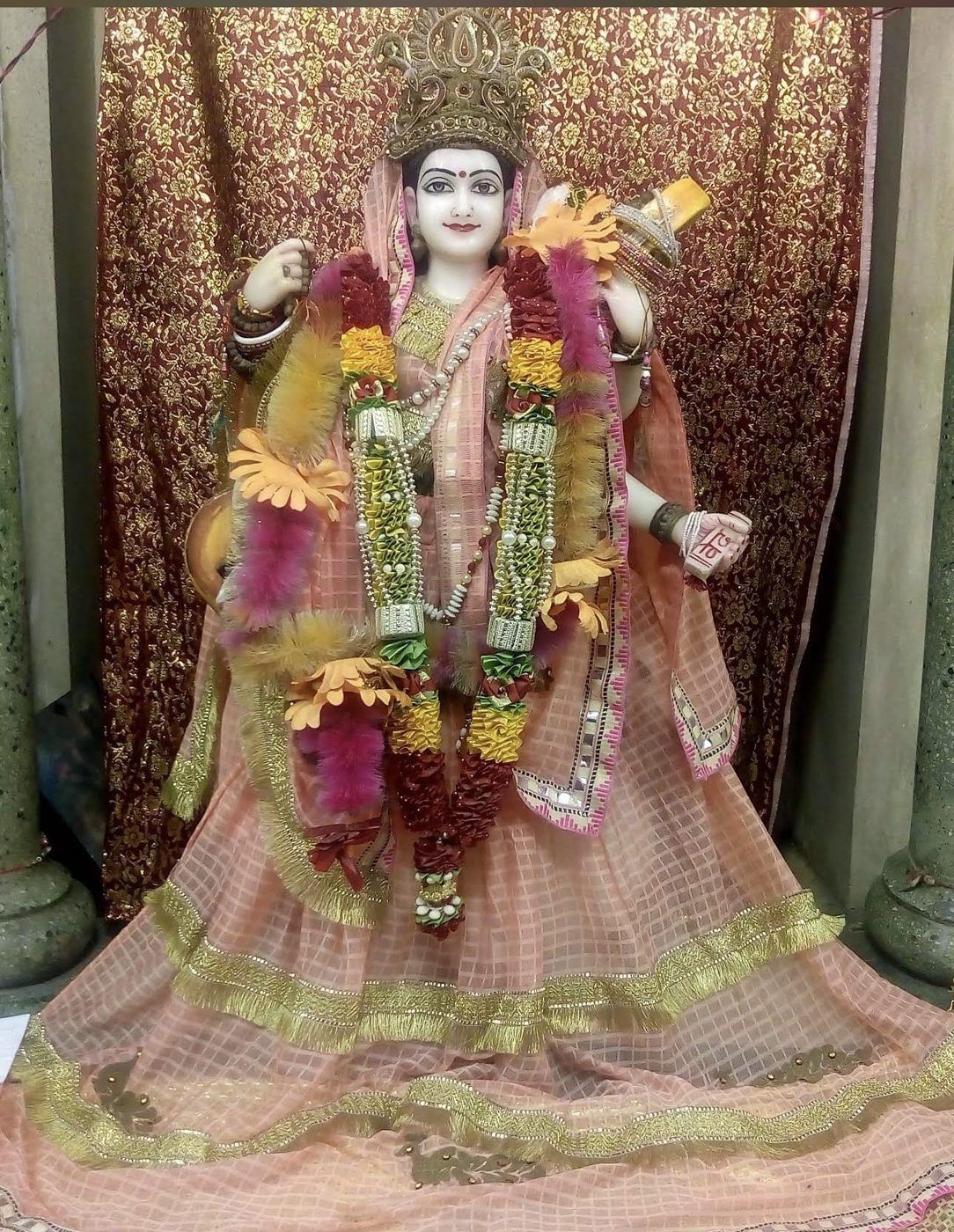 Maa Saraswati, dressed for the festival